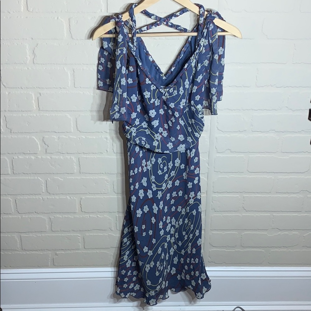 Vintage Cacharel floral silk dress